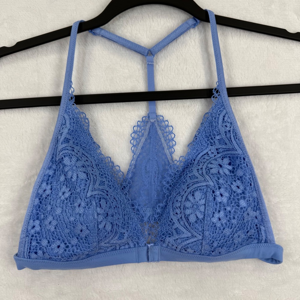 Victoria's Secret Body by Victoria Blue Lace T-Back Bralette S 344748-95W